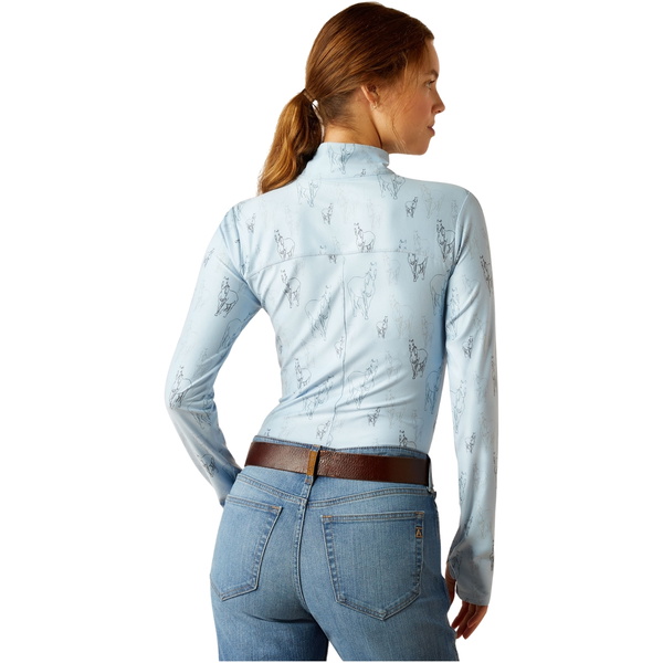 Ariat Womens Lowell 3.0 14 Zip Long Sleeve Baselayer 10052993 - Sketch Horse